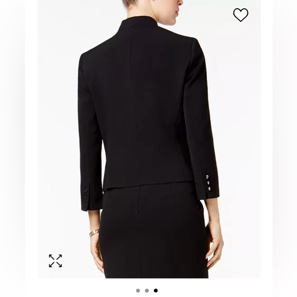 Nine West Black Clasp-Front Blazer - 16 - Picture 3 of 8